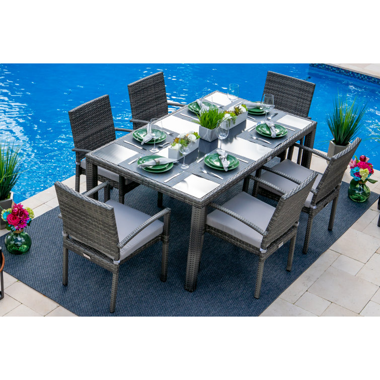 Winston Porter Bethena Rectangular 6 - Person Dining Set with Cushions - Wayfair Canada